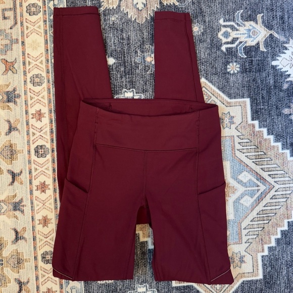 Lululemon Speed Up Leggings Burgundy 28” Inseam Women’s Size 2 - Picture 2 of 10